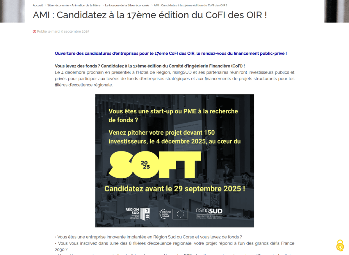 Exemple de page article, avec titre, date de publication, texte incluant une image