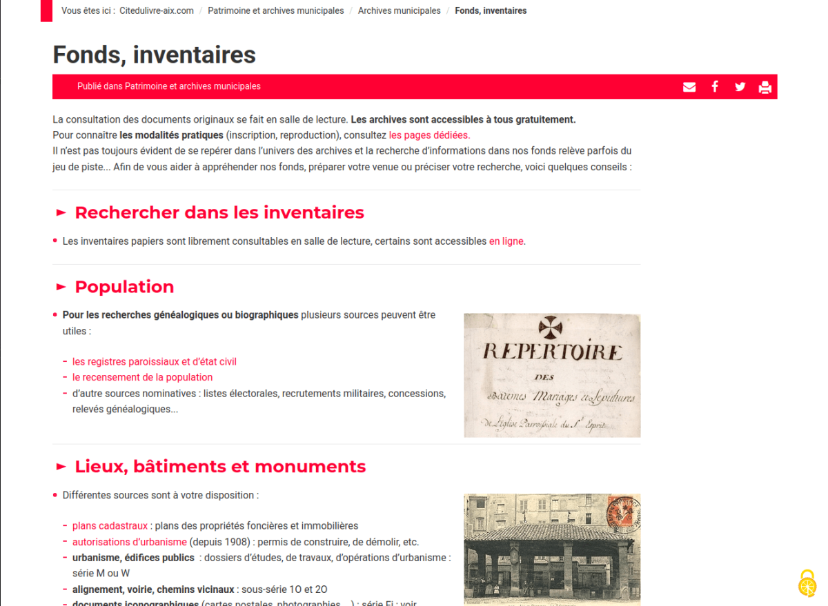 Page de type article, avec fil d'ariane, titre et bandeau rouge (couleur de la rubrique) suivi du texte qui contient 2 images. Les intertitres sont de la couleur de la rubrique