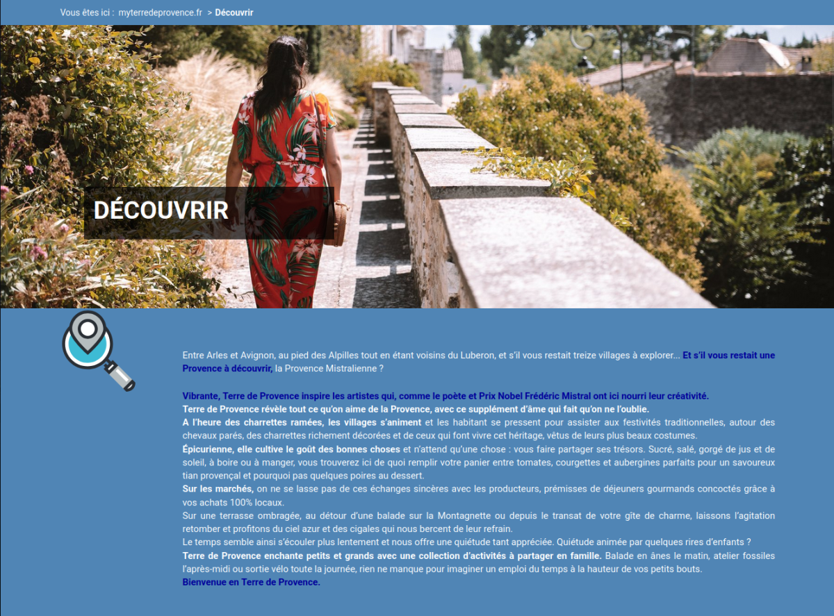 MyTerredeProvence rubrique Découvrir